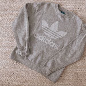 Adidas Gray Crewneck Sweatshirt